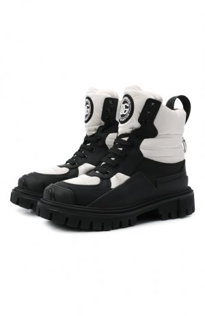 Комбинированные ботинки HI Trekking Dolce & Gabbana. Цвет: чёрно-белый