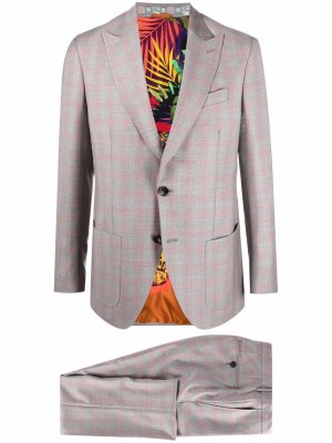 Single-breasted trouser suit ETRO. Цвет: серый