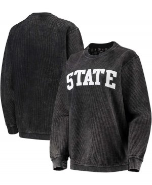 Женский черный свитер Michigan State Spartans с удобным шнурком в винтажном стиле, базовый пуловер аркой , Pressbox