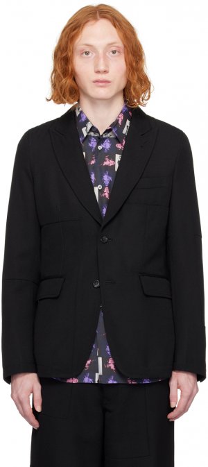 Черный пиджак с остроконечными лацканами Comme Des Garcons, цвет Black Garçons