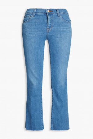 Расклешенные джинсы со средней посадкой и потертостями J Brand, легкий деним BRAND