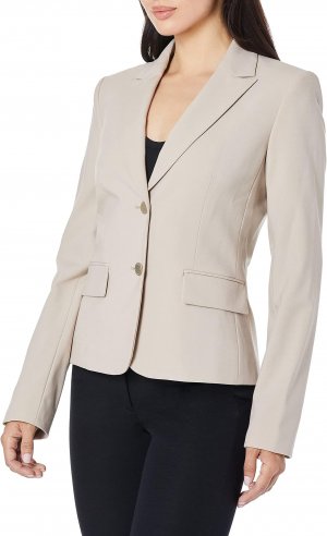 Женский пиджак Lux на двух пуговицах (миниатюрного, стандартного и большого размера) , хаки Calvin Klein