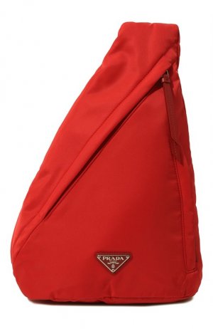 Текстильный рюкзак Prada. Цвет: красный