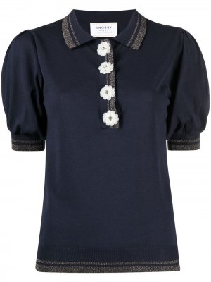 Рубашка поло с декоративными пуговицами Snobby Sheep. Цвет: синий