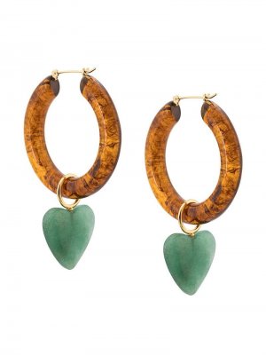 La Playa hoop earrings Lizzie Fortunato Jewels. Цвет: коричневый