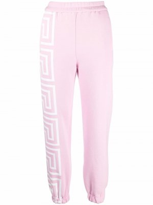 Спортивные брюки с логотипом Versace. Цвет: розовый