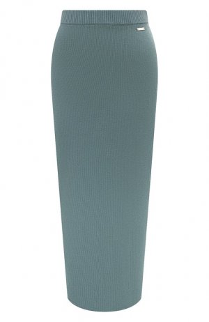Кашемировая юбка Kiton. Цвет: голубой