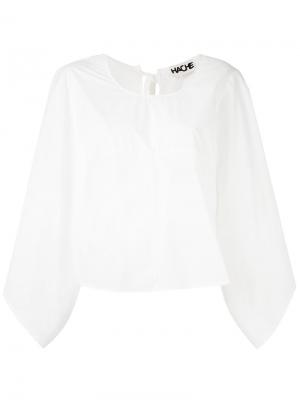 Блузка с расклешенными рукавами Hache. Цвет: белый