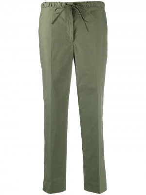 Укороченные брюки с завязками Jil Sander. Цвет: зеленый