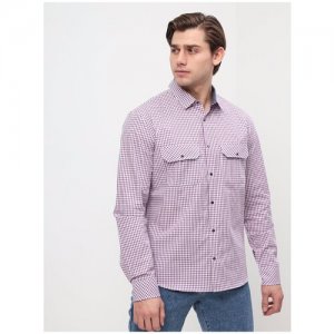 Рубашка , размер 174-184/41, фиолетовый GREG. Цвет: фиолетовый