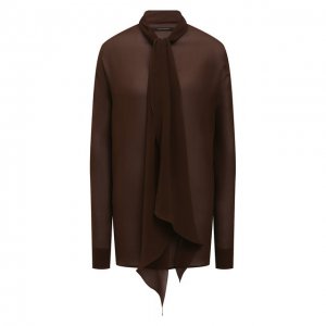 Шелковая блузка DANIILBERG. Цвет: коричневый