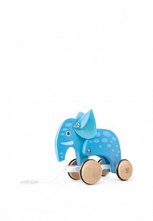 Игрушка развивающая Hape Каталка для малышей Серия Зверики, слоник. Цвет: голубой