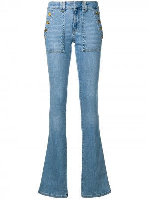 Расклешенные джинсы кроя слим Victoria Beckham. Цвет: синий