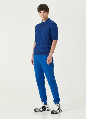 Синие спортивные штаны Dolce&Gabbana. Цвет: синий
