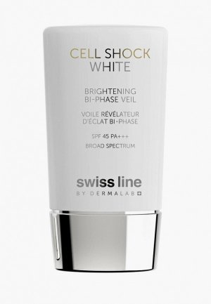 Эмульсия для лица Swiss Line cell shock white двухфазная с эффектом сияния, 45 мл. Цвет: прозрачный