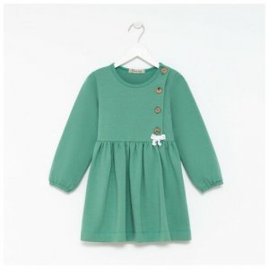 Платье для девочки, цвет малахитовый, рост 98 см BONITO KIDS. Цвет: зеленый