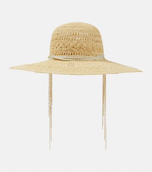 Солнцезащитная шляпа blanche из рафии , бежевый Maison Michel