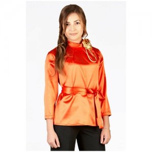 Блуза SettyS Collection, повседневный стиль, размер 50, оранжевый Setty'S Collection. Цвет: оранжевый