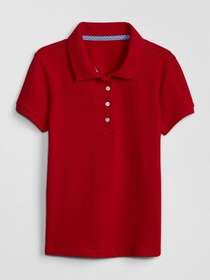 Рубашка-поло с короткими рукавами GAP. Цвет: красный