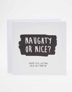 Рождественская открытка Naughty Or Nice The Little Card Shop. Цвет: мульти