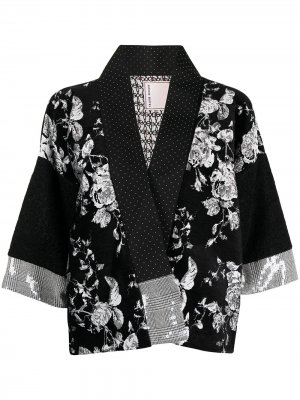 Кимоно с цветочным принтом Antonio Marras. Цвет: черный
