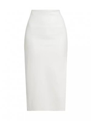 Кожаная юбка-комбинация Maeve Vegan , цвет off white Alice + Olivia