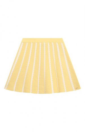 Хлопковая юбка Emporio Armani. Цвет: жёлтый