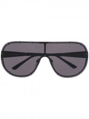 Солнцезащитные очки Mask в круглой оправе Karl Lagerfeld. Цвет: черный