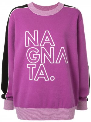 Джемпер с вышитым логотипом Nagnata. Цвет: фиолетовый