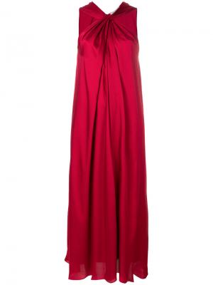 Длинное платье с открытыми плечами Elizabeth And James. Цвет: красный