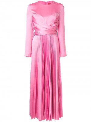 Длинное плиссированное платье Solace London. Цвет: розовый