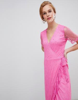 Платье с эффектом запаха mByM-Розовый mbyM