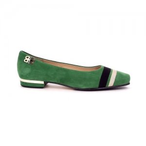 Туфли женские,, размер 37.5, зелёный, натуральная замша Brunate. Цвет: зеленый