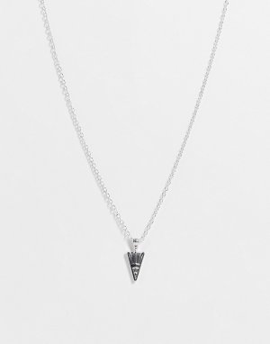 Серебристое ожерелье с подвеской в виде стрелы -Серебряный Icon Brand