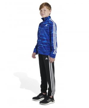 Трикотажная куртка и брюки с длинными рукавами принтом для Big Boys, комплект из 2 предметов adidas, синий Adidas