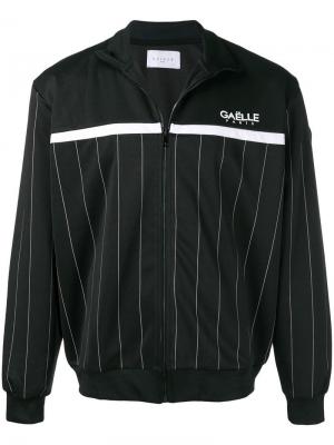 Спортивная куртка в тонкую полоску Gaelle Bonheur. Цвет: черный