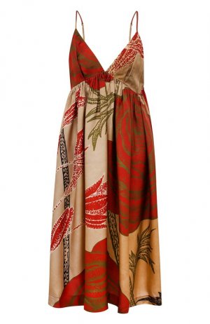 Платье из вискозы Uma Wang. Цвет: красный