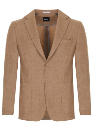 Пиджак однотонный BOSS. Цвет: коричневый