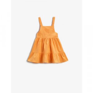 Платье , размер 18-24 месяцев, оранжевый KOTON. Цвет: оранжевый