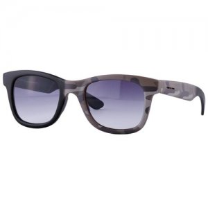 Солнцезащитные очки , вайфареры, оправа: пластик, черный Italia Independent. Цвет: серый
