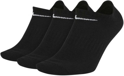 Носки Everyday Lightweight No-Show, 3 пары, Черный Nike. Цвет: черный