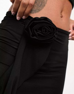 Черная мини-юбка с корсажем Simmi Clothing