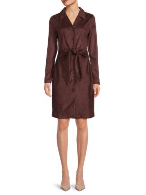 Платье-рубашка с завязками спереди , цвет Mulberry Donna Karan