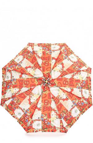 Складной зонт с принтом Burberry. Цвет: красный