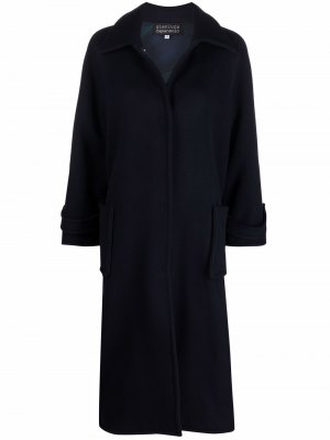 Однобортное пальто из шерсти Gianluca Capannolo. Цвет: синий