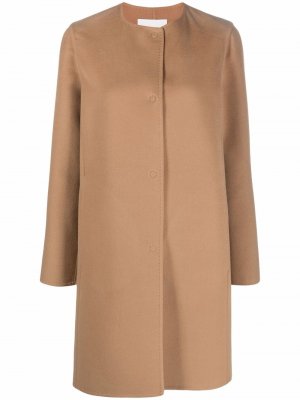 Пальто с круглым вырезом Manzoni 24. Цвет: коричневый