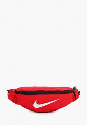 Сумка поясная Nike NK HERITAGE HIP PACK - SWOOSH. Цвет: красный