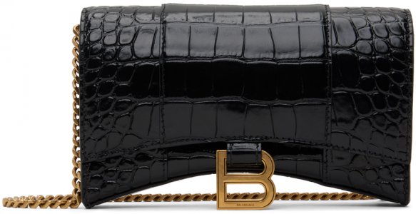 Черная сумка-кошелек «Песочные часы» Balenciaga