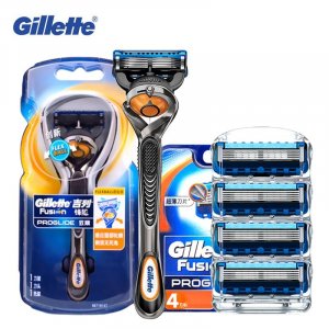 Fusion Proglide ручное бритье, лезвия для мужчин, безопасные бритвы бороды, бритва удаления волос, 1 ручка, 5 лезвий Gillette