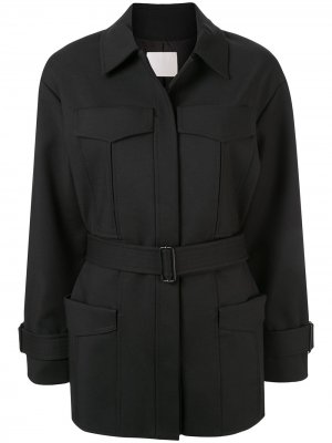 Пальто с карманами в стиле милитари Dion Lee. Цвет: черный